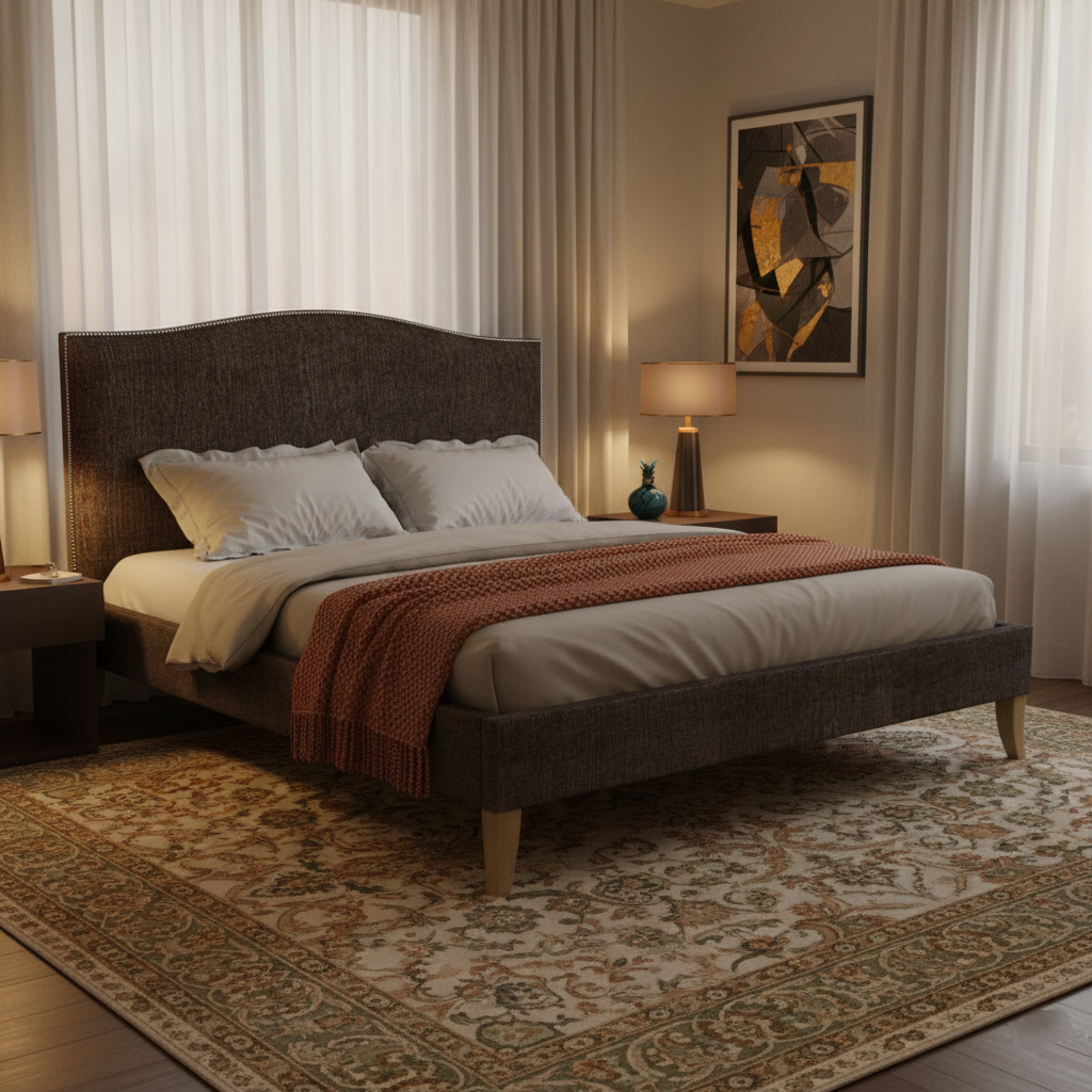 Pinup King size Bed-Grey